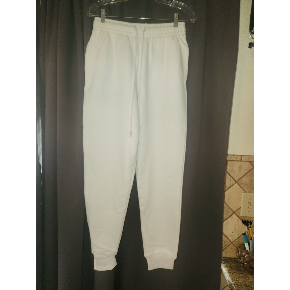 Fashion Nova Nova Sport Women's White Sweatpants Joggers Lounge Pants Size M
